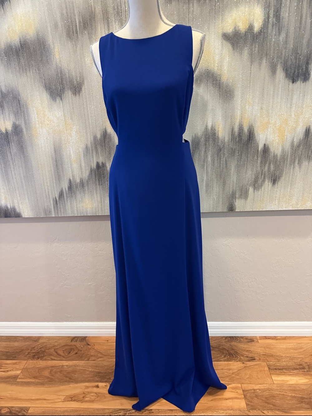 Lauren Ralph Lauren Cobalt Blue Sleeveless Maxi Gown